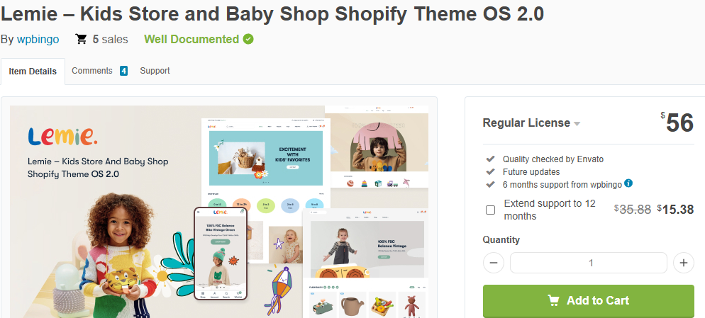 Comparação de temas para lojas de roupas infantis: WordPress e Shopify - Lemie – Tema Shopify para lojas de roupas infantis e artigos para bebês
