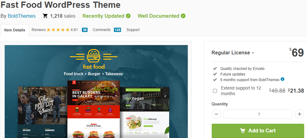 Best Food WordPress Themes for Online Stores Blogs