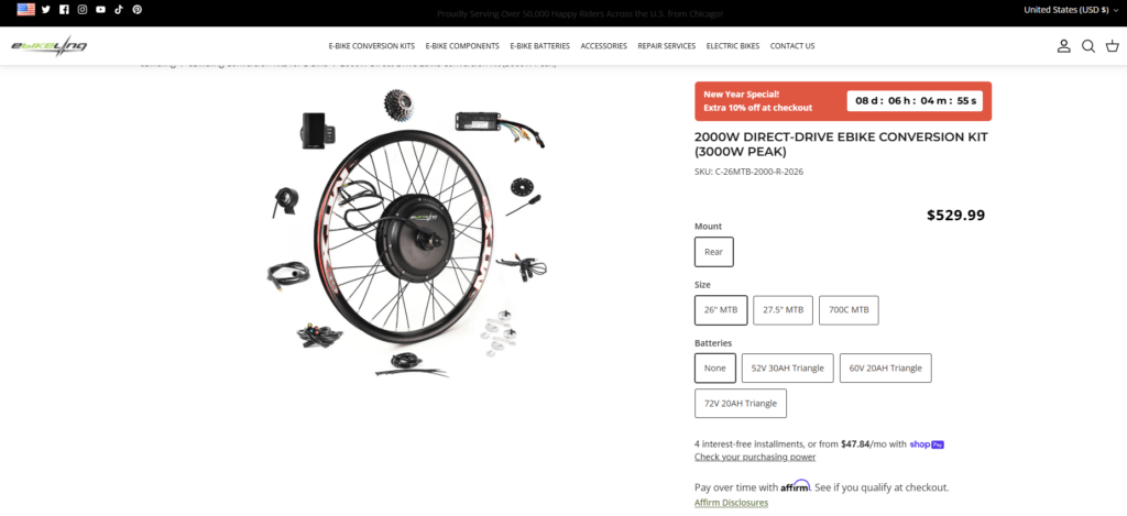 High-Converting Shopify Design for an E-Bike Brand-Product Page Design Philosophy-Clarity First, Always