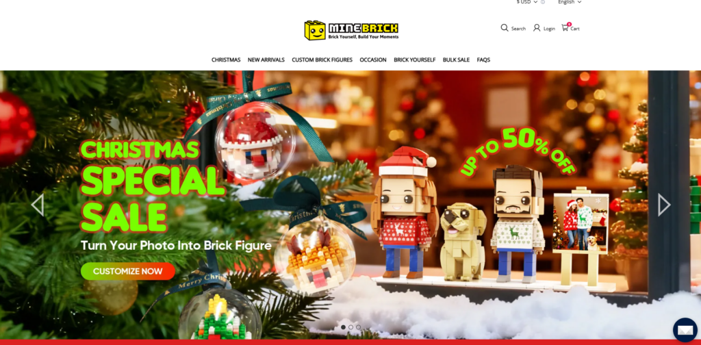 High-Converting Shopify Design for a Custom Brick Brand-Homepage Design Strategy-Creating a Strong First Impression