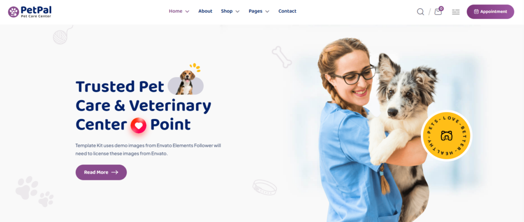 Five Pet WordPress Themes Compared-Petpal – Pet Care & Pet Shop WordPress Theme