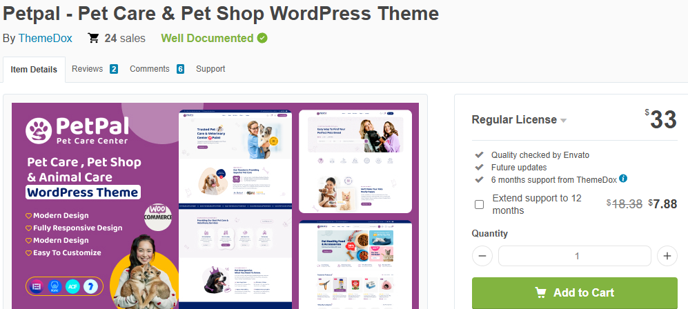 Petpal – Pet Care & Pet Shop WordPress Theme