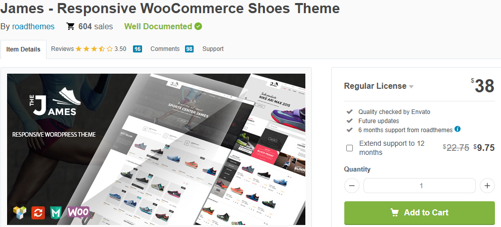 James – Responsive WooCommerce Shoes Theme