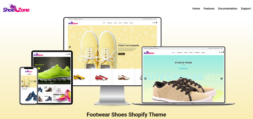Five Shoe Store Themes Compared-Shoe Zone – Shopify Shoe Store Theme