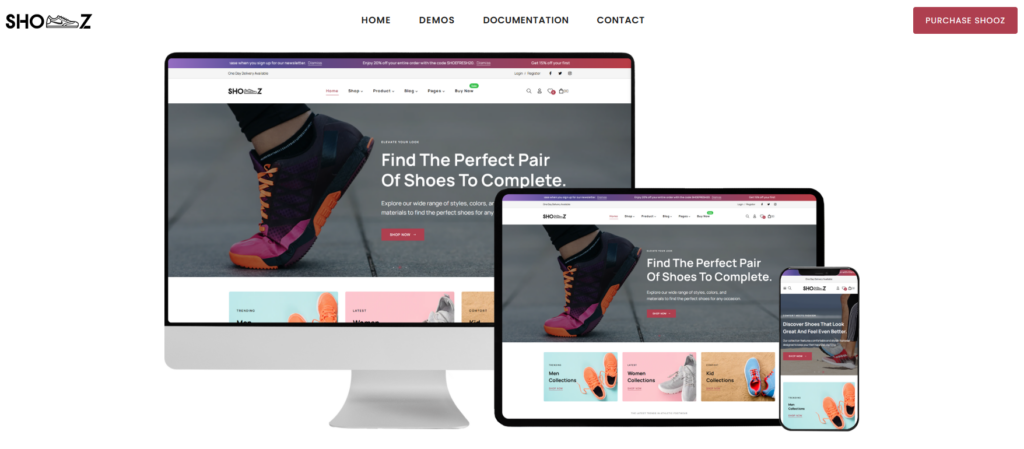 Five Shoe Store Themes Compared-Shooz – Sports Shoes Shopify 2.0 Theme