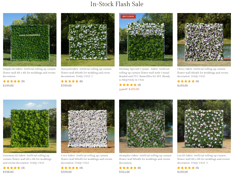 Shopify Website Design Case Study for a Premium Floral Brand-Product Presentation and Collection Design-Designing for Visual Comparison