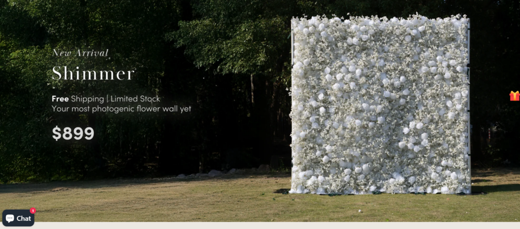 Shopify Website Design Case Study for a Premium Floral Brand-Highlight Section: Spotlighting a Signature Product-Creating a Visual Pause