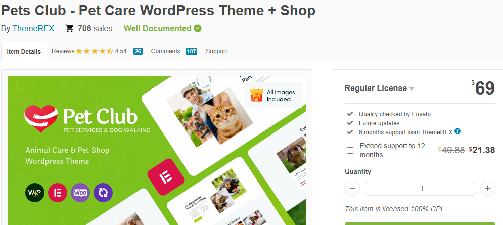 Pets Club – Pet Care WordPress Theme + Shop