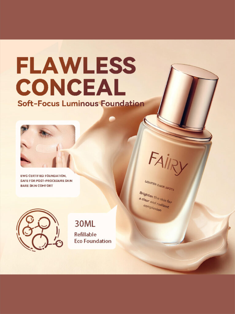 What Makes an Amazon Liquid Foundation Main Image Design Convert-Flawless Conceal — Sensory and Skin-Safe Messaging