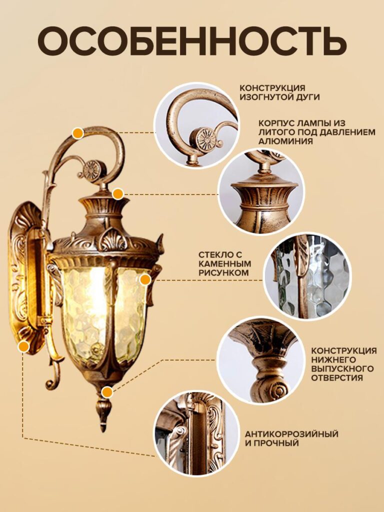 Diseño de imagen principal para lámpara de pared exterior Ozon: convertir el diseño en argumentos de venta