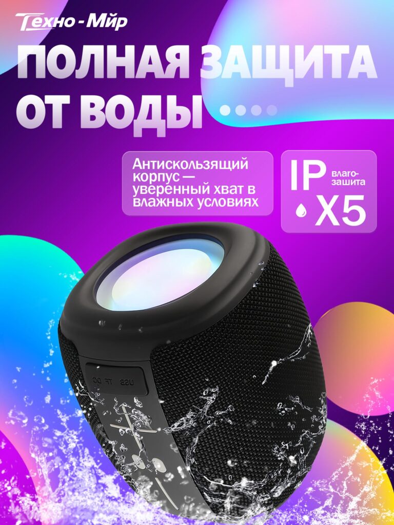 Main Image Design for Ozon Bluetooth Speaker-Water Resistance — Trust in Real Environments