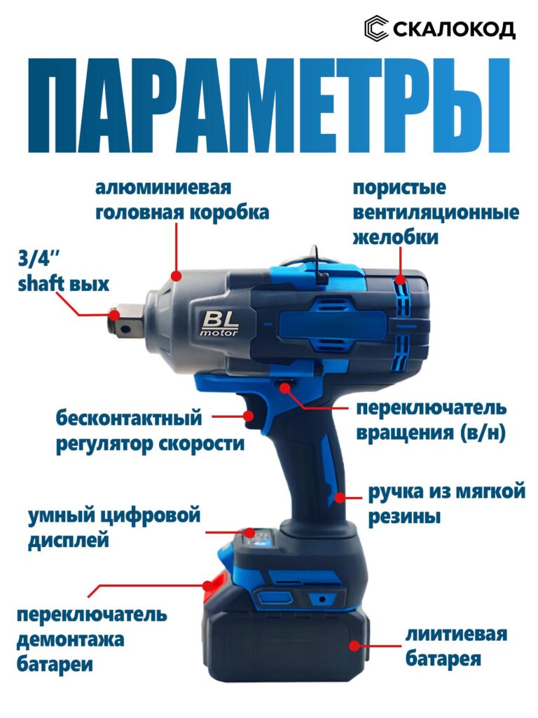 Main Image Design for Ozon Wireless Electric Impact Drill-Structural Callouts and Functional Anatomy
