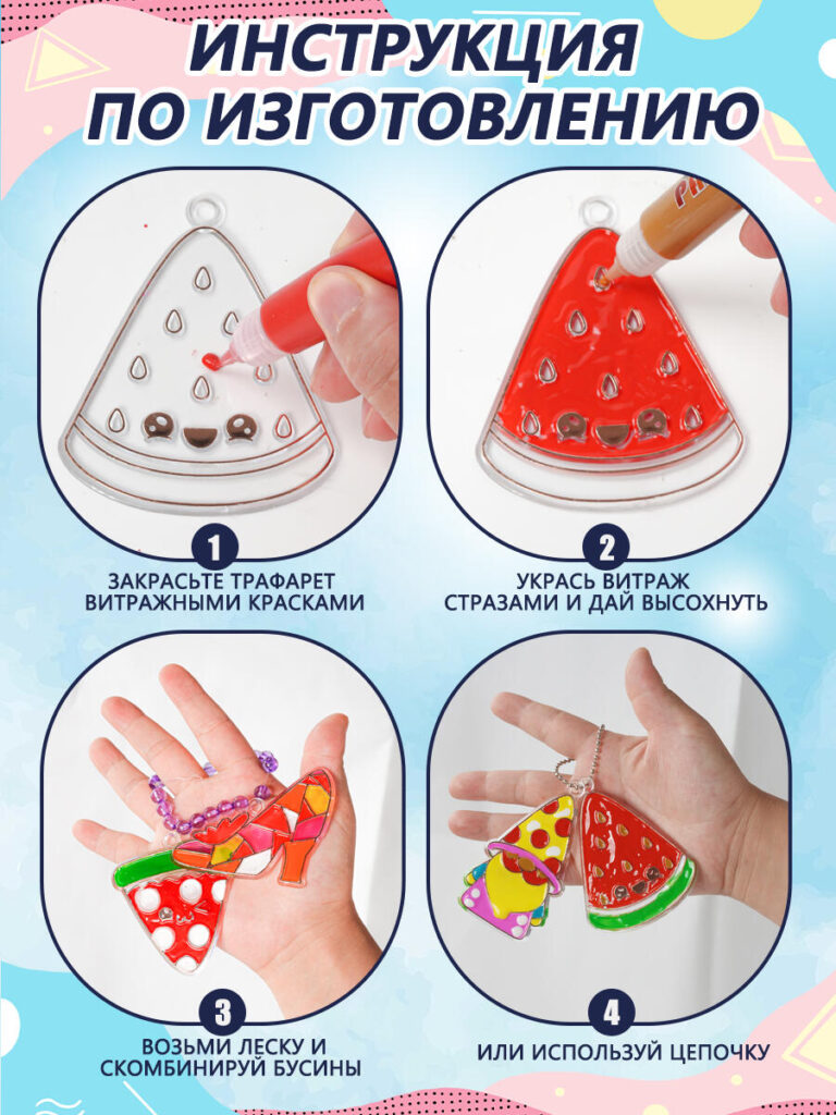 Main Image Design for Ozon Glass Painting Kit-Step-by-Step Usage Instructions