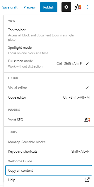 How to Clone a WordPress Page the Right Way-Use the Block Editor’s “Copy All Blocks”