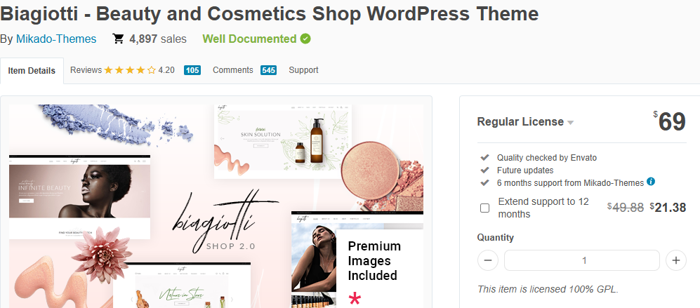 Biagiotti – Beauty and Cosmetics Shop WordPress Theme