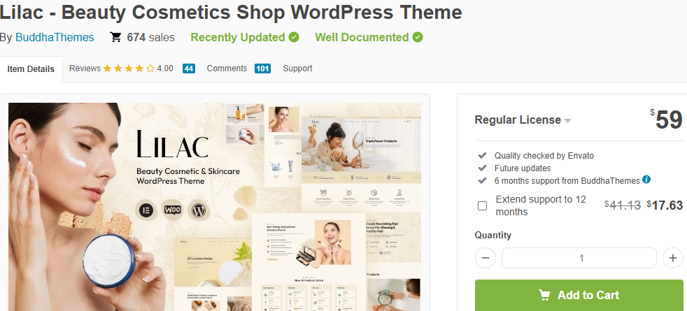 Lilac – Beauty Cosmetics Shop WordPress Theme