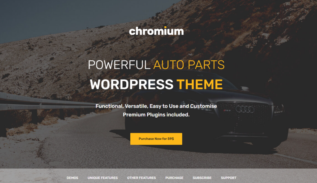 Best Auto Parts WooCommerce Themes Compared-Chromium – Auto Parts Shop WordPress Elementor Theme