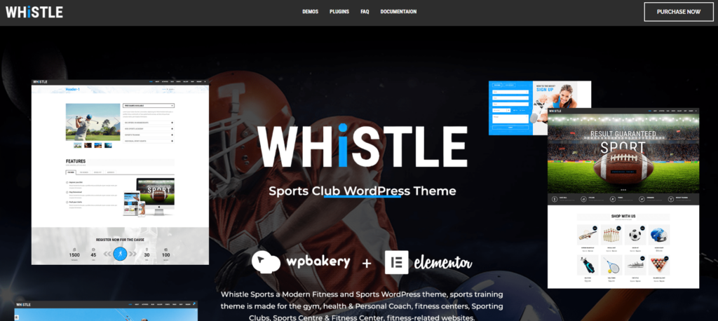 Best Sports Website Themes for Shopify & WordPress-Whistle – Sports Club WordPress Theme