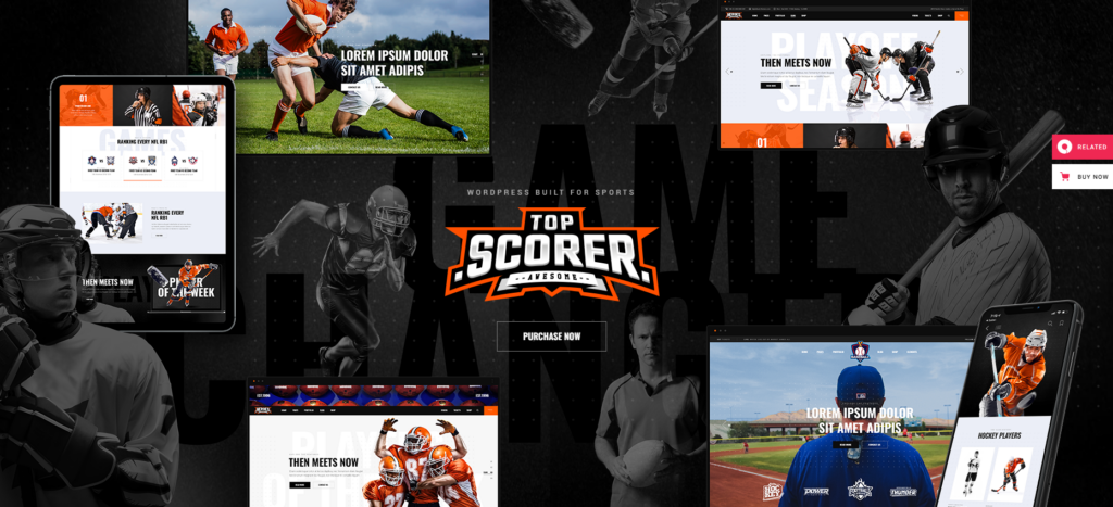 Best Sports Website Themes for Shopify & WordPress-TopScorer – Sports WordPress Theme