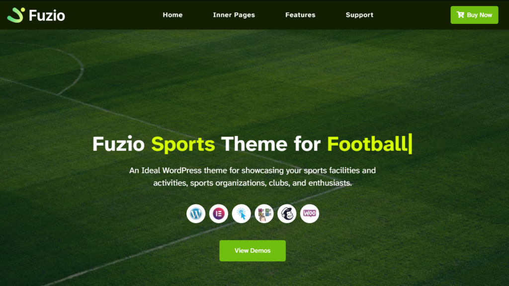 Best Sports Website Themes for Shopify & WordPress-Fuzio – Sports Club WordPress Theme