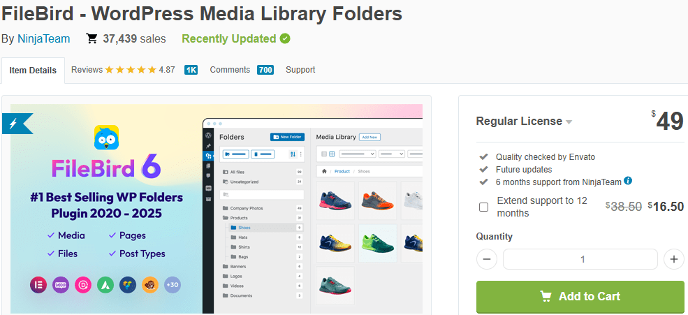 FileBird – WordPress Media Library Folders