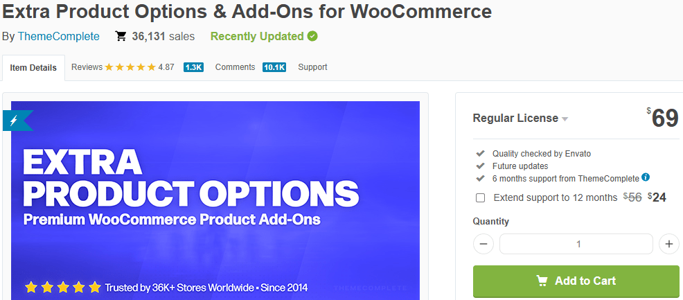 Extra Product Options & Add-Ons for WooCommerce