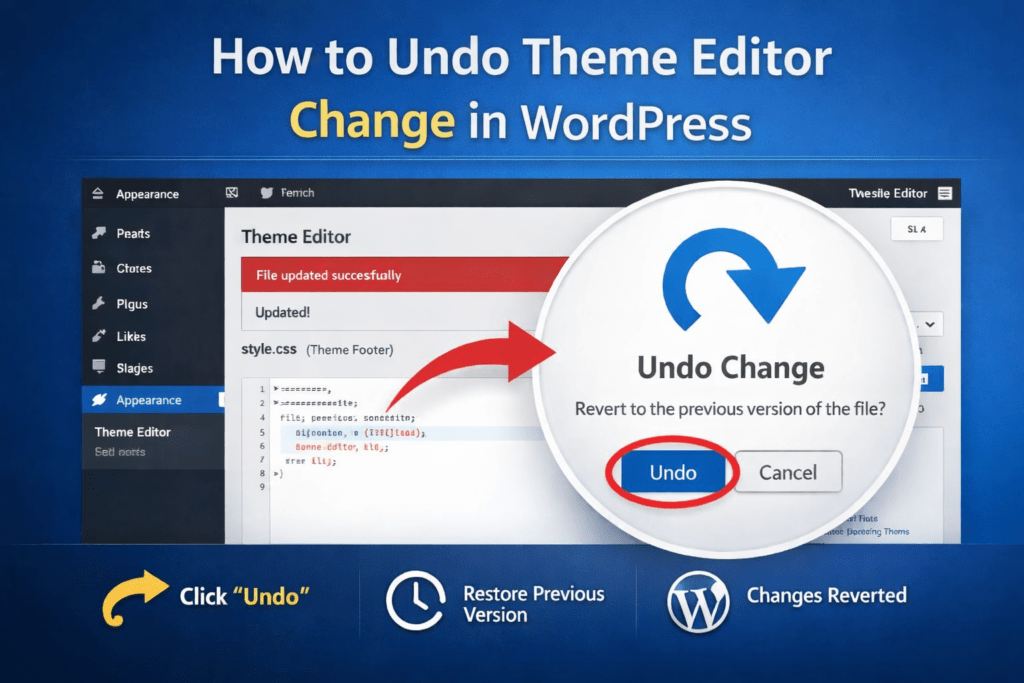 How to Undo Theme Editor Changes in WordPress