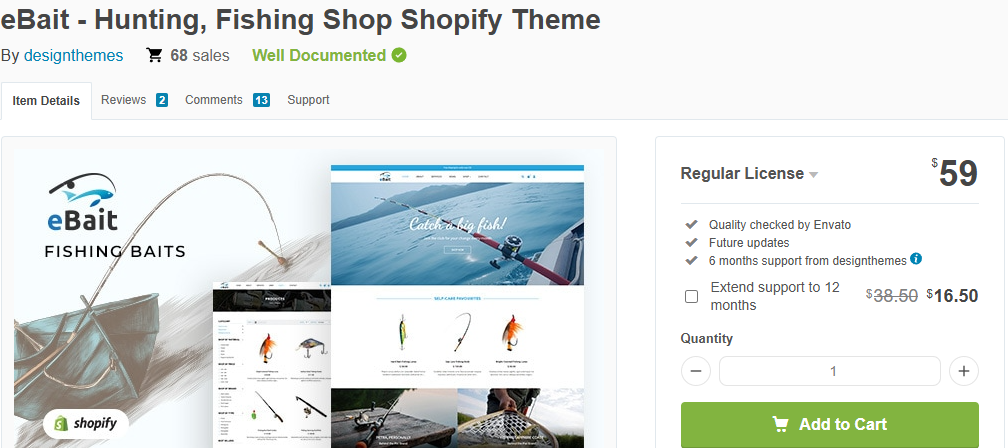 eBait – Hunting & Fishing Shop Shopify Theme