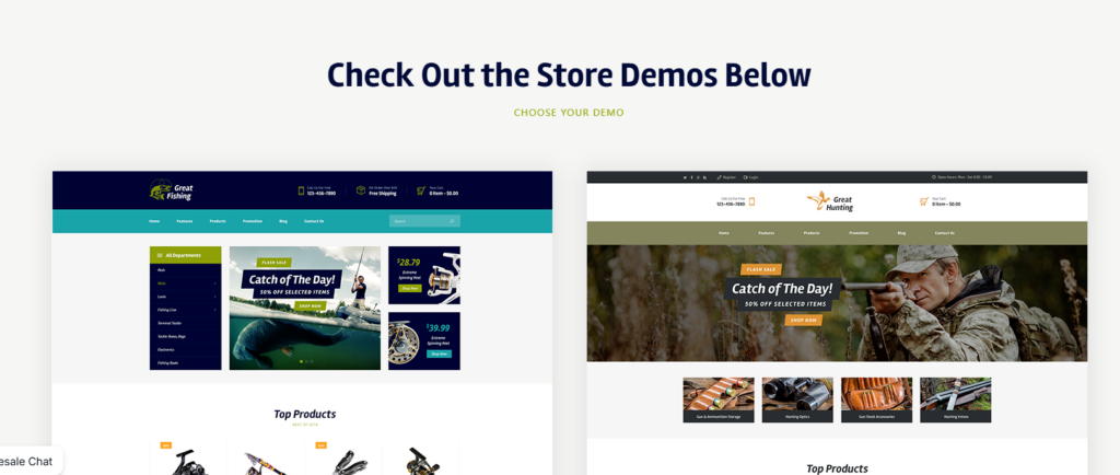 Fishing & Hunting Themes: Shopify vs WordPress-Great Fishing – Fishing & Hunting WordPress Theme