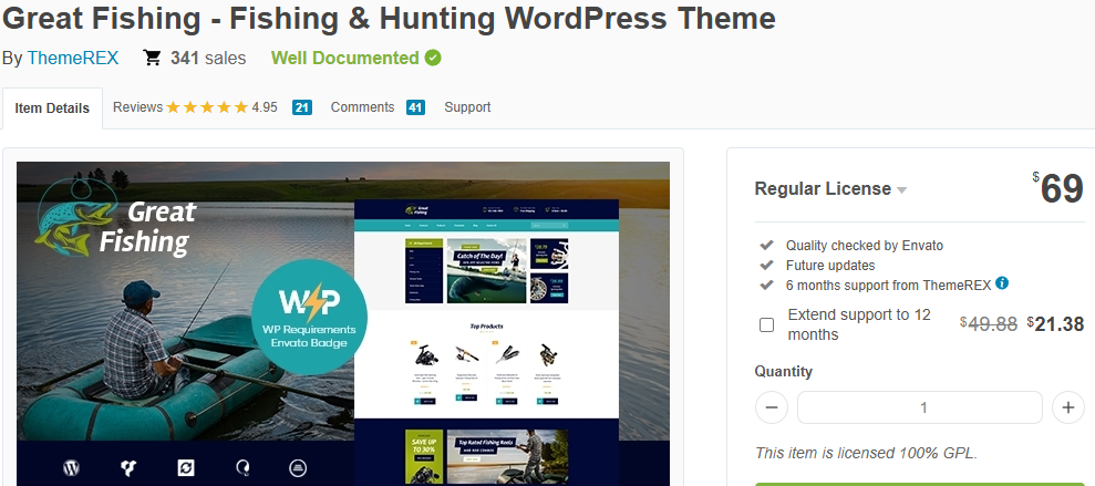 Great Fishing – Fishing & Hunting WordPress Theme