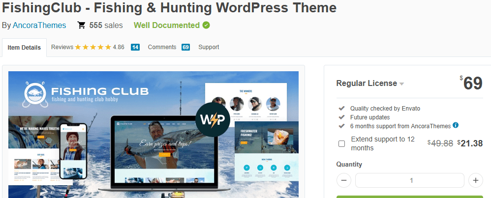 FishingClub – Fishing & Hunting Club WordPress Theme