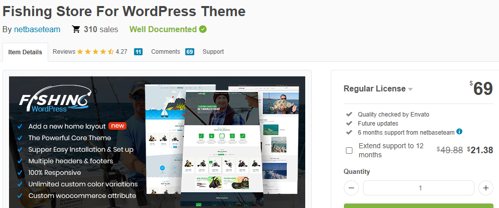 Fishing Store – WordPress Theme for Fishing Shops