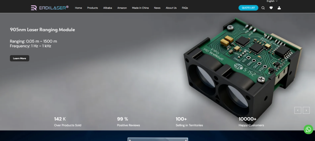 Diseño de tienda de impacto para tecnología láser - Diseño de página de inicio: crear autoridad en la página principal - Sección principal: la tecnología es lo primero, no los eslóganes de marketing