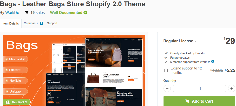 Bolsos – Tema Shopify 2.0 para tienda de bolsos de cuero