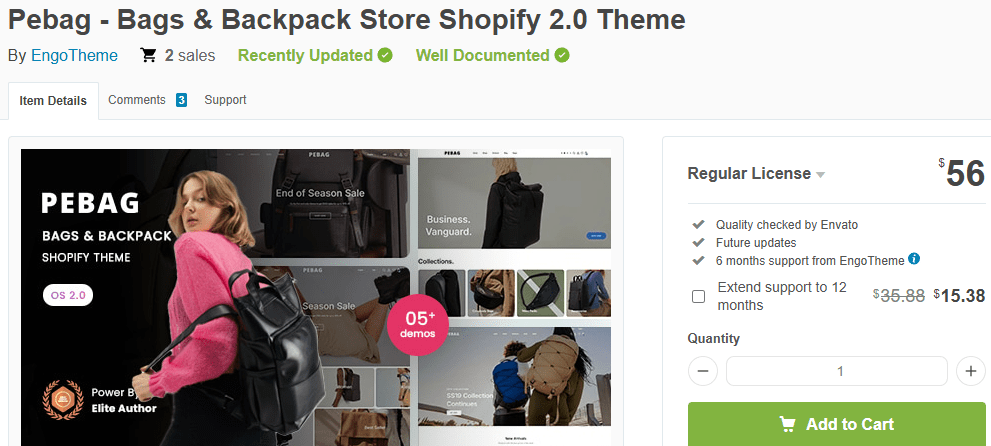 Pebag – Tema de Shopify 2.0 para tienda de bolsos y mochilas