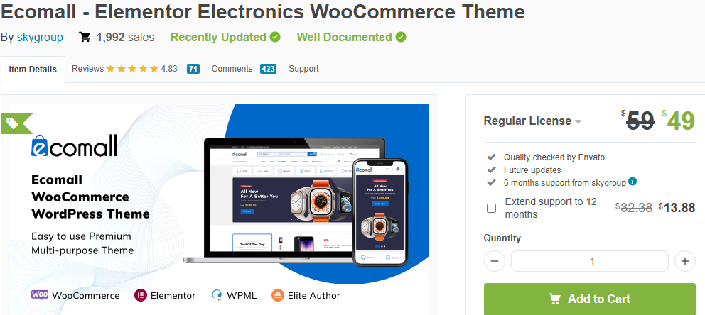 Ecomall – Elementor Electronics WooCommerce Theme