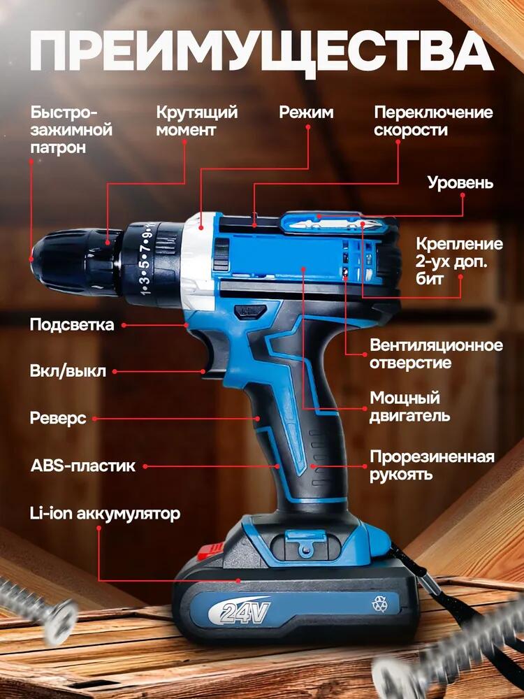 Main Image Design for Ozon Electric Drill-Labeled Structure Diagram – Reducing Uncertainty
