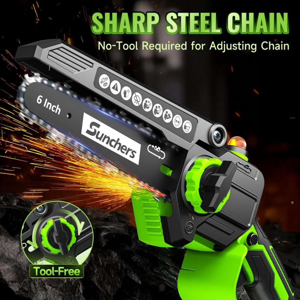 Main Image Design for Amazon Electric Chainsaw-Chain Quality and Tool-Free Adjustment