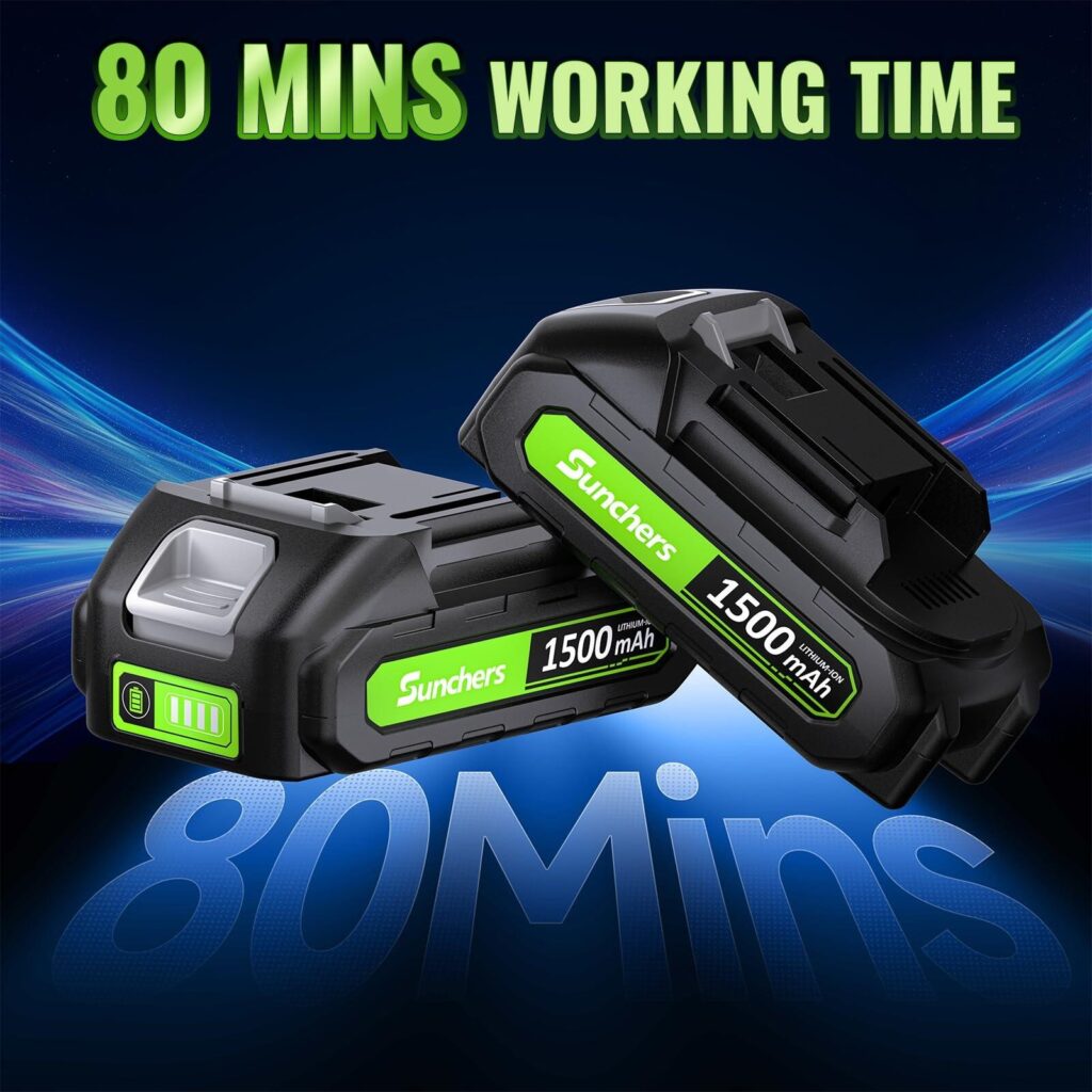 Main Image Design for Amazon Electric Chainsaw-Battery Life and Endurance