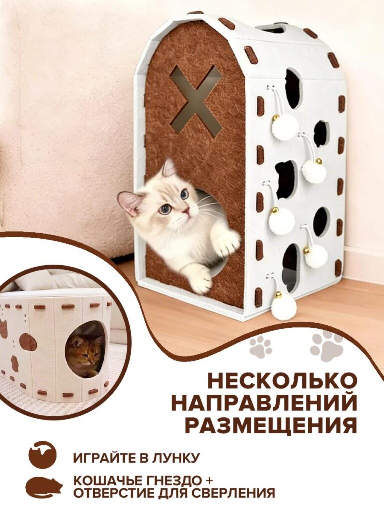 Main Image Design for Ozon Cat Bed Showcase-Multiple Placement Directions — Flexibility and Use Scenarios