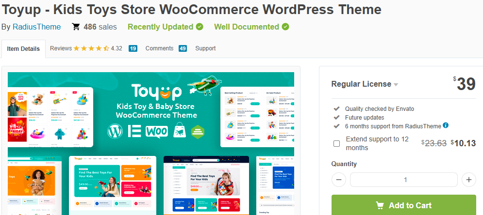 Toyup – Kids Toys Store WooCommerce WordPress Theme