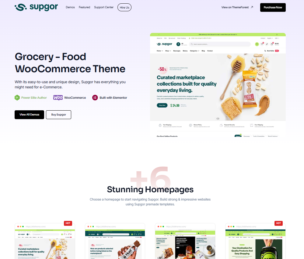 Supgor – Grocery Store and Food WordPress Theme