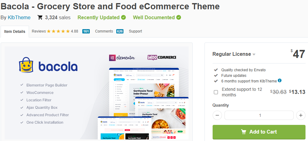 5 Best Food WordPress Themes Compared for 2026-Bacola – Grocery Store and Food eCommerce Theme