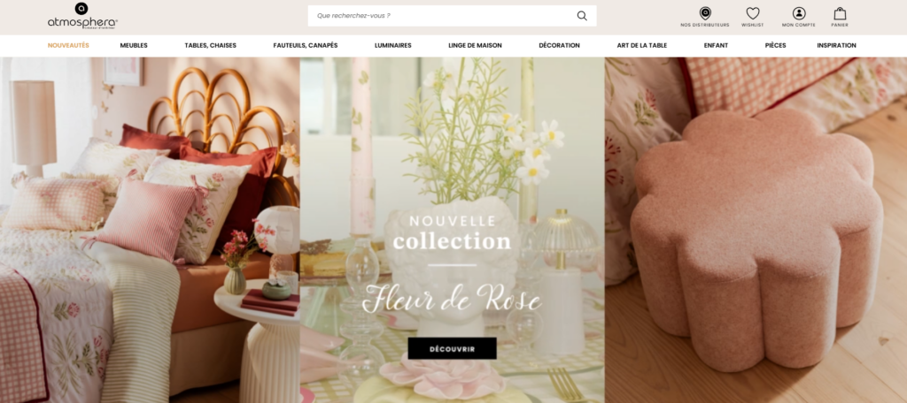 Designing a Refined Shopify Experience for Atmosphera France-Our Shopify Design Process-Homepage Architecture Planning-Hero Lifestyle Banner