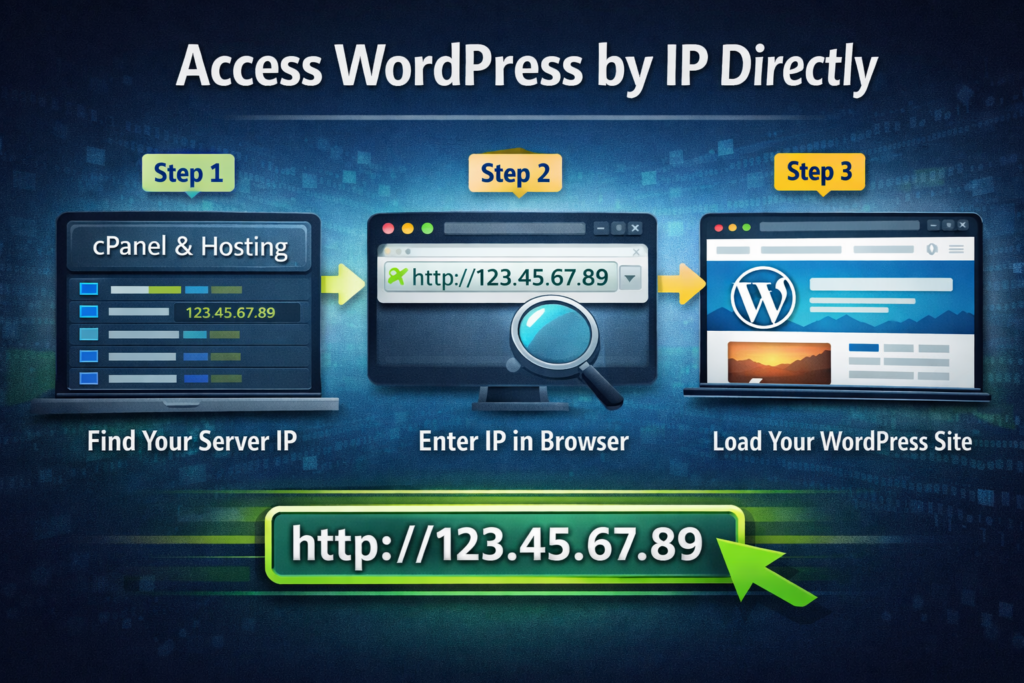 How to Open WordPress Site by IP Instead of Domain Name-Access WordPress by IP Directly