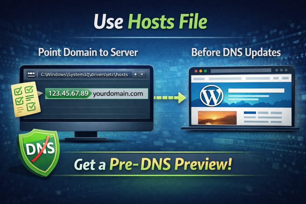 How to Open WordPress Site by IP Instead of Domain Name-Use Hosts File