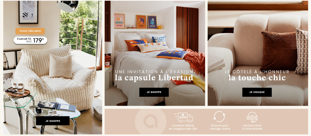 Designing a Refined Shopify Experience for Atmosphera France-Our Shopify Design Process-Homepage Architecture Planning-Collection Story Blocks