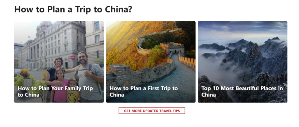 Designing a High-Converting Shopify Travel Website-Key Design Sections of the Page-Educational Travel Content