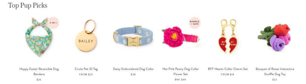 Designing a Shopify Pet Brand Experience-Merchandising Design That Encourages Browsing-Coordinated Product Rows