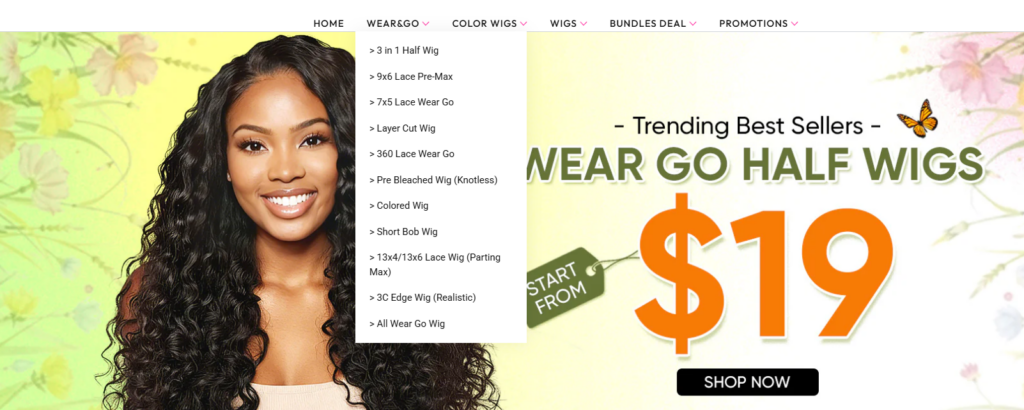 Designing a High-Converting Shopify Wig Store Experience-Homepage Design: Creating a Strong First Impression-Navigation: Category-First Thinking